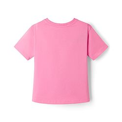 Pine Kids Cotton Knit Half Sleeves Top & Shorts Set With Text Print - Pink & Red