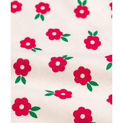Pine Kids Cotton Knit Sleeveless Top & Pant Set With Floral Print - Offwhite