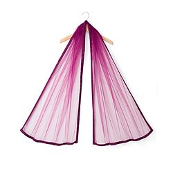Pine Kids Woven Half Sleeves Lehenga Choli Set with Sequin Detailing & Dupatta - Violet