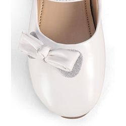 Pine Kids Velcro Closure Ballerina With Bow Applique - White