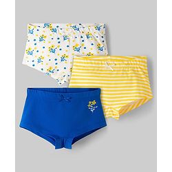 Pine Kids Cotton Elastane Knit Panties with Floral Print Pack of 3 (Color May Vary)