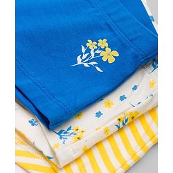 Pine Kids Cotton Elastane Knit Panties with Floral Print Pack of 3 (Color May Vary)