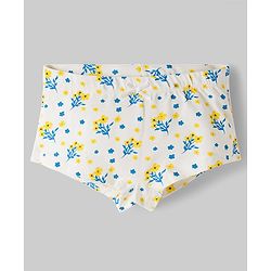 Pine Kids Cotton Elastane Knit Panties with Floral Print Pack of 3 (Color May Vary)