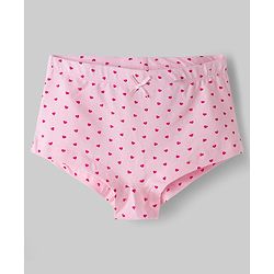 Pine Kids Cotton Elastane Knit Panties with Heart & Polka Dot Print Pack of 3 (Color May Vary)