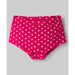 Pine Kids Cotton Elastane Knit Panties with Heart & Polka Dot Print Pack of 3 (Color May Vary)