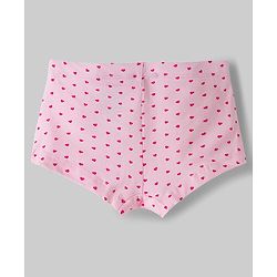 Pine Kids Cotton Elastane Knit Panties with Heart & Polka Dot Print Pack of 3 (Color May Vary)