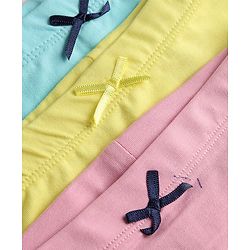 Pine Kids Cotton Elastane Knit Panties With Bow Applique Pack of 3 - Multicolor