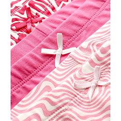 Pine Kids Cotton Elastane Knit Panties With Love & Heart Print Pack of 3 - Multicolor