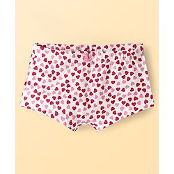 Pine Kids Cotton Elastane Knit Panties With Heart Print Pack of 3 - Multicolor