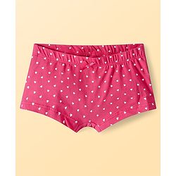 Pine Kids Cotton Elastane Knit Panties With Heart Print Pack of 3 - Multicolor