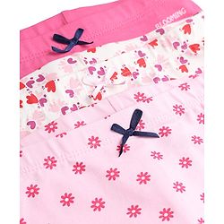 Pine Kids Cotton Elastane Knit Panties With Floral Print Pack of 3 - Multicolor