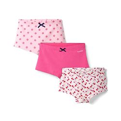 Pine Kids Cotton Elastane Knit Panties With Floral Print Pack of 3 - Multicolor
