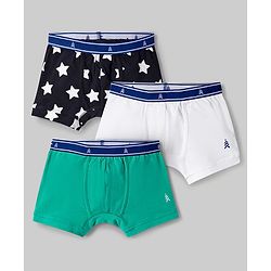 Pine Kids Cotton Elastane Knit Printed Trunks Pack of 3 - Multicolor