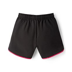 Pine Active Woven Above Knee Length Solid Color Performance Shorts - Black