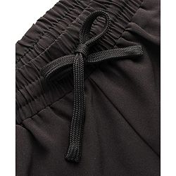 Pine Active Woven Above Knee Length Solid Color Performance Shorts - Black