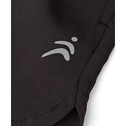 Pine Active Woven Above Knee Length Solid Color Performance Shorts - Black