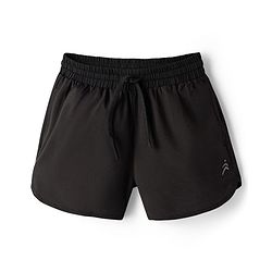 Pine Active Woven Above Knee Length Solid Color Performance Shorts - Black