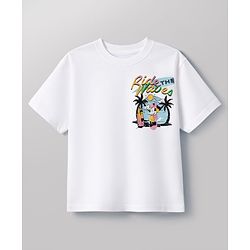 Pine Kids Disney Cotton Knit T-Shirt Half Sleeves Round Neck with Minnie Mouse and Friends Graphic Print White 4-5 Years