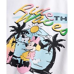 Pine Kids Disney Cotton Knit T-Shirt Half Sleeves Round Neck with Minnie Mouse and Friends Graphic Print White 4-5 Years