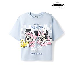 Pine Kids Disney Half Sleeves T-Shirt With Minnie Mouse & Friends Graphics - Blue