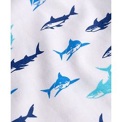Pine Kids Cotton Lycra Knit Sleeveless Vests With Shark Print Pack of 3 - Multicolor