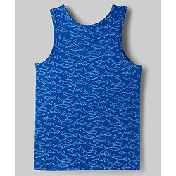 Pine Kids Cotton Lycra Knit Sleeveless Vests With Shark Print Pack of 3 - Multicolor