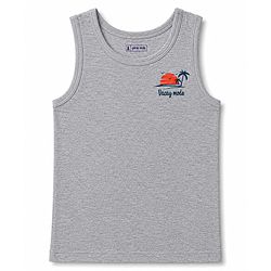 Pine Kids Cotton Lycra Knit Sleeveless Solid Vests Pack of 3 - Multicolor
