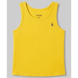 Pine Kids Cotton Lycra Knit Sleeveless Solid Vests Pack of 3 - (Color May Vary)
