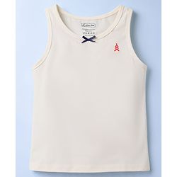 Pine Kids Cotton Lycra Knit Sleeveless Solid Vests Pack of 3 (Color May Vary)