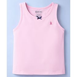 Pine Kids Cotton Lycra Knit Sleeveless Solid Vests Pack of 3 (Color May Vary)