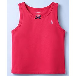 Pine Kids Cotton Lycra Knit Sleeveless Solid Vests Pack of 3 (Color May Vary)