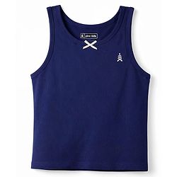Pine Kids Cotton Lycra Knit Sleeveless Solid Vests Pack of 3 (Color May Vary)