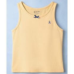 Pine Kids Cotton Lycra Knit Sleeveless Solid Vests Pack of 3 - Multicolor