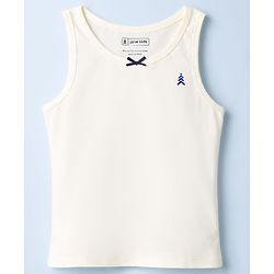 Pine Kids Cotton Lycra Knit Sleeveless Solid Vests Pack of 3 - Multicolor