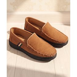 Pine Kids Slip On Solid Formal & Party Wear Loafers - Tan