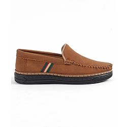 Pine Kids Slip On Solid Formal & Party Wear Loafers - Tan