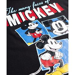 Pine Kids Disney Single Jersey Knit Half Sleeves T-Shirt & Pyjama Night Suit with Mickey Mouse Graphics - Multicolor