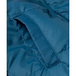 Pine Kids Woven Full Sleeves Hooded Padded Jacket with Colour Block Design - Blue