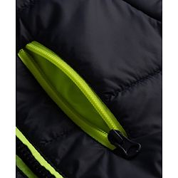 Pine Kids Woven Full Sleeves Hooded Padded Jacket - Navy Blue