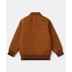 Pine Kids Woven Jackets with Full Sleeves and Pine Patch in Brown for 4-5 Years