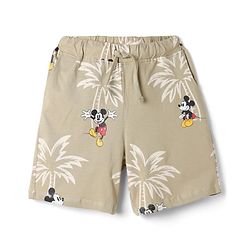 Pine Kids Disney Single Jersey Knit Half sleeves Co-Ords T-Shirt & Shorts Nightsuit with Micky Mouse Graphics - Brown
