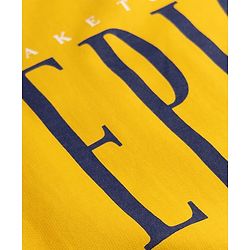 Pine Kids Knit Full Sleeves Make It Today Epic Printed Sweatshirt - Yellow