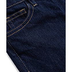 Pine Kids Woven Full Length Washed Denim Jeans - Navy Blue