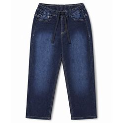 Pine Kids Denim Woven Full Length Washed Jeans - Blue