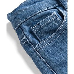 Pine Kids Woven Full Length Washed Denim Jeans - Navy Blue