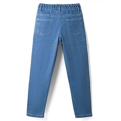 Pine Kids Woven Full Length Washed Denim Jeans - Navy Blue