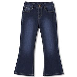 Pine Kids Denim Woven Full Length Washed Jeans - Blue