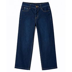 Pine Kids Denim Woven Full Length Washed Jeans - Blue