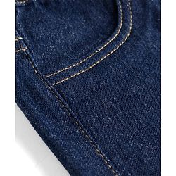 Pine Kids Woven Full Length Washed Denim Jeggings - Navy Blue