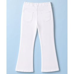 Pine Kids Denim Woven Ankle Length Washed Jeggings - White